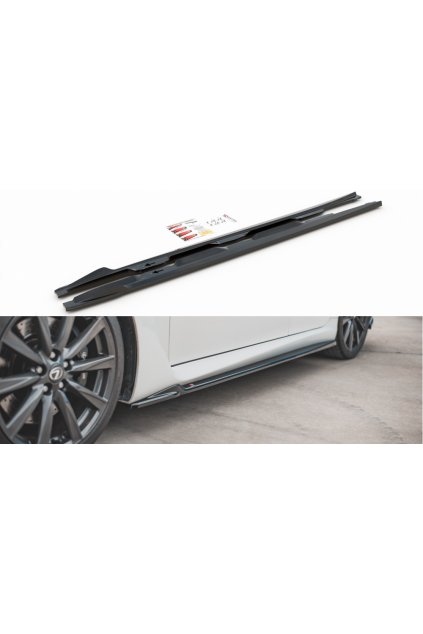 Maxton Design difuzory pod boční prahy pro Lexus IS F Mk2 2007-2013, carbon-Look