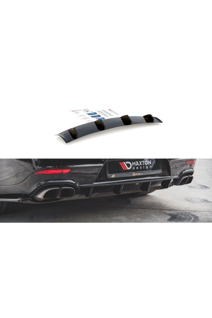 Maxton Design vložka zadního nárazníku pro Porsche Panamera 970 Facelift 2013-2016, carbon-Look