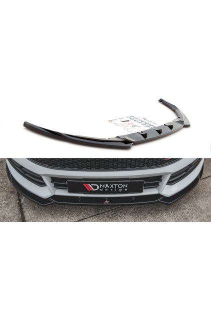 Maxton Design spoiler pod přední nárazník ver.5 pro Ford Focus ST Mk3 Facelift, carbon-Look