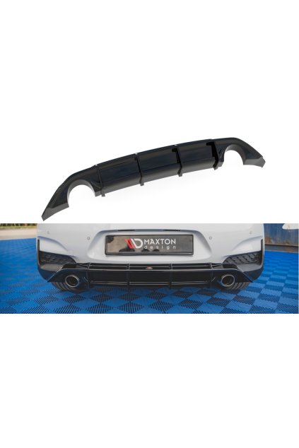 Maxton Design vložka zadního nárazníku ver.3 pro Hyundai i30 N Mk3, černý lesklý plast ABS