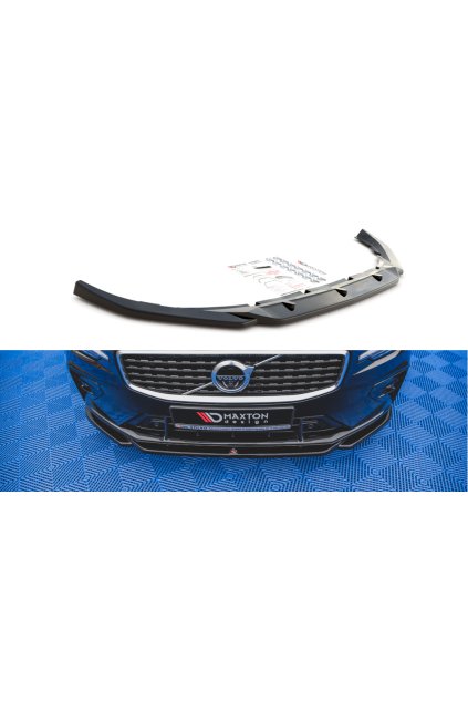 Maxton Design spoiler pod přední nárazník ver.2 pro Volvo S60 Mk3, carbon-Look