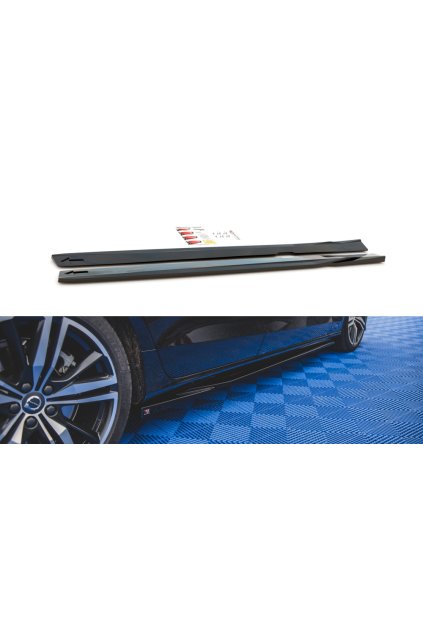 Maxton Design difuzory pod boční prahy pro Volvo S60 Mk3, carbon-Look