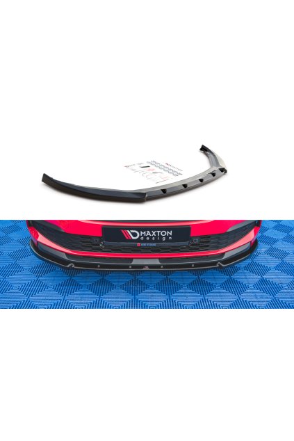 Maxton Design spoiler pod přední nárazník ver.2 pro Škoda Kamiq, carbon-Look