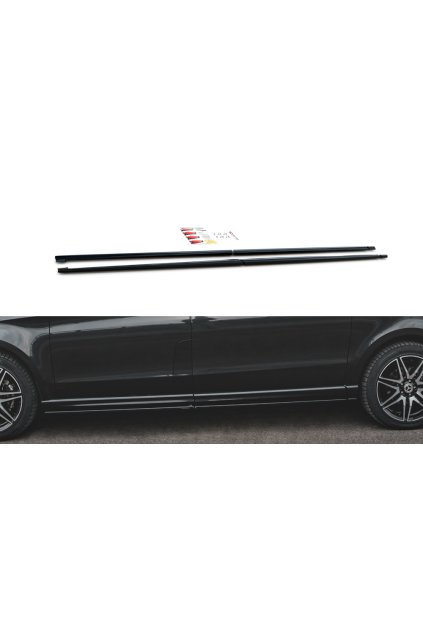 Maxton Design difuzory pod boční prahy pro Mercedes třída V W447F, carbon-Look, AMG-Line