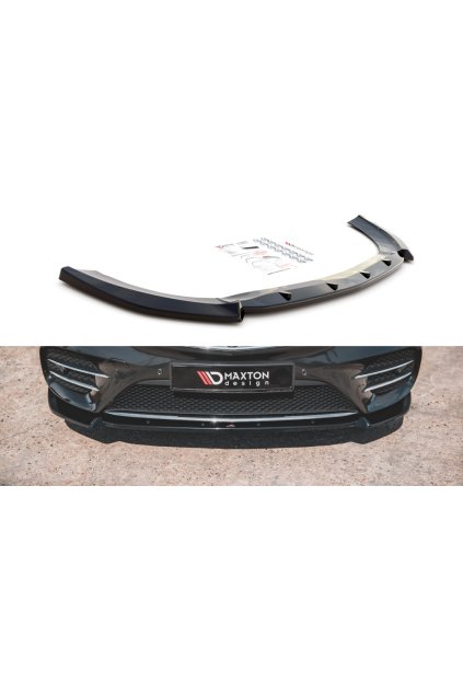 Maxton Design spoiler pod přední nárazník ver.3 pro Mercedes třída V W447F, černý lesklý plast ABS, AMG-Line