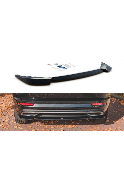 Maxton Design spoiler pod zadní nárazník pro Škoda Karoq Sportline 2017-, černý lesklý plast ABS