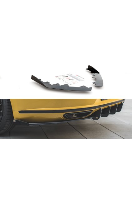 Maxton Design křidélka bočních difuzorů zad. nárazníku pro Volkswagen Arteon, černý lesklý plast ABS