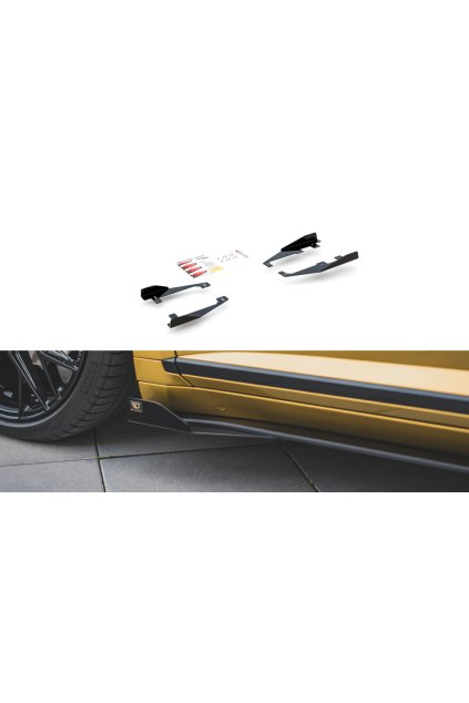 Maxton Design křidélka bočních difuzorů pro Volkswagen Arteon, černý lesklý plast ABS