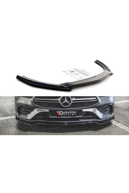 Maxton Design spoiler pod přední nárazník pro Mercedes CLA C118/AMG 35, černý lesklý plast ABS