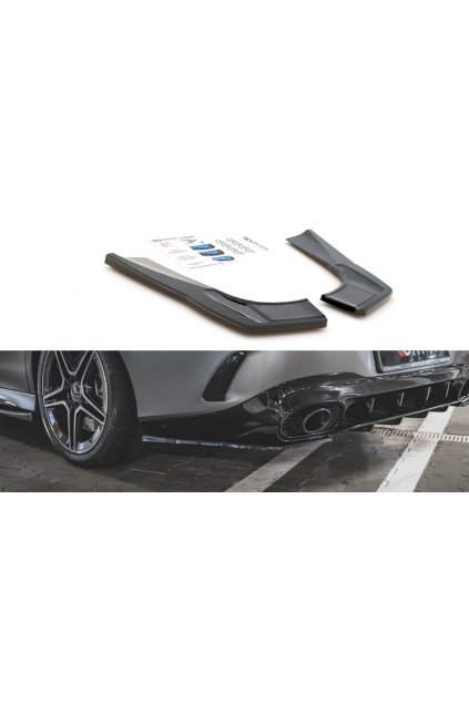 Maxton Design boční difuzory pod zadní nárazník pro Mercedes CLA C118/AMG 35, černý lesklý plast ABS