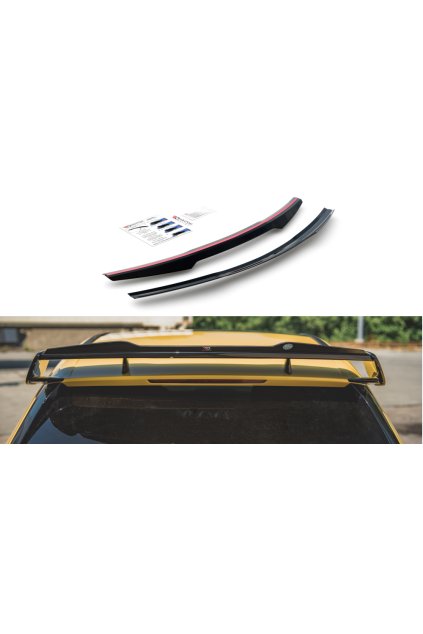 Maxton Design prodloužení spoileru pro Mercedes třída A W177 45 AMG, černý lesklý plast ABS, pouze pro Aero package