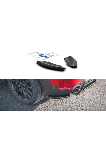 Maxton Design boční difuzory pod zadní nárazník pro Mini Countryman F60, černý lesklý plast ABS