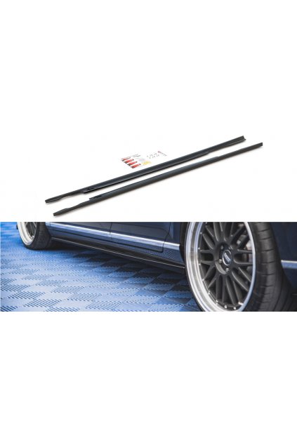 Maxton Design difuzory pod boční prahy pro Volkswagen Passat Mk8 (B8), carbon-Look