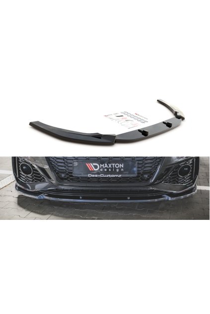 Maxton Design spoiler pod přední nárazník ver.2 pro Audi RS5 F5, carbon-Look, facelift