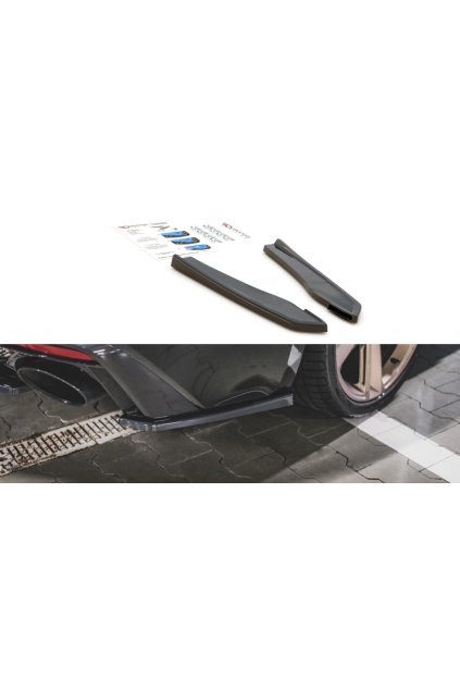 Maxton Design boční difuzory pod zadní nárazník pro Audi RS5 F5, černý lesklý plast ABS, facelift