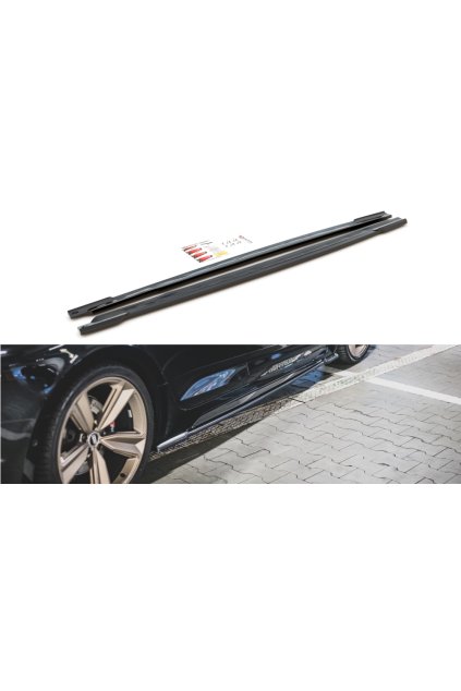 Maxton Design difuzory pod boční prahy pro Audi RS5 F5, carbon-Look, Sportback