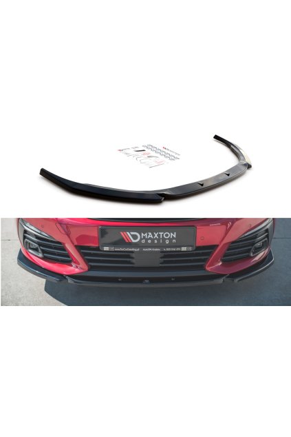 Maxton Design spoiler pod přední nárazník ver.2 pro Peugeot 308 Mk 2 GT, carbon-Look