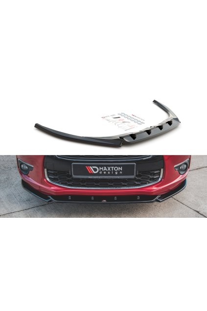 Maxton Design spoiler pod přední nárazník pro Citroen Ds4, carbon-Look