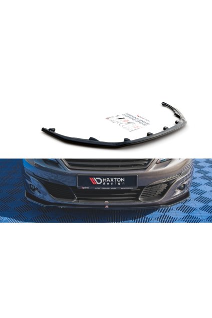 Maxton Design spoiler pod přední nárazník pro Peugeot 308 Mk2, carbon-Look