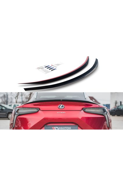 Maxton Design prodloužení spoileru pro Lexus LC, černý lesklý plast ABS