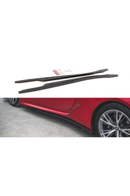 Maxton Design difuzory pod boční prahy pro Lexus LC, černý lesklý plast ABS