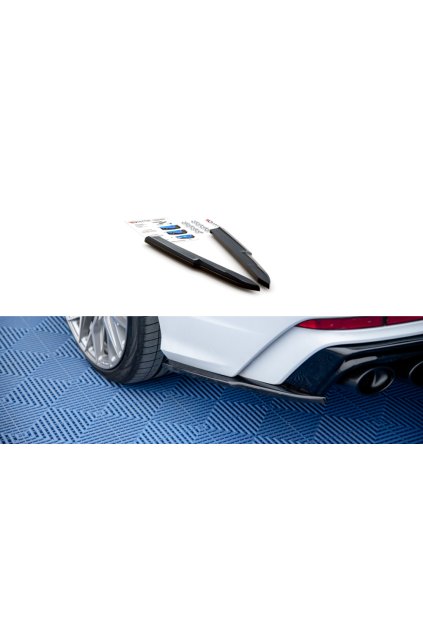 Maxton Design boční difuzory pod zadní nárazník pro Audi A6 C8, černý lesklý plast ABS, S-Line