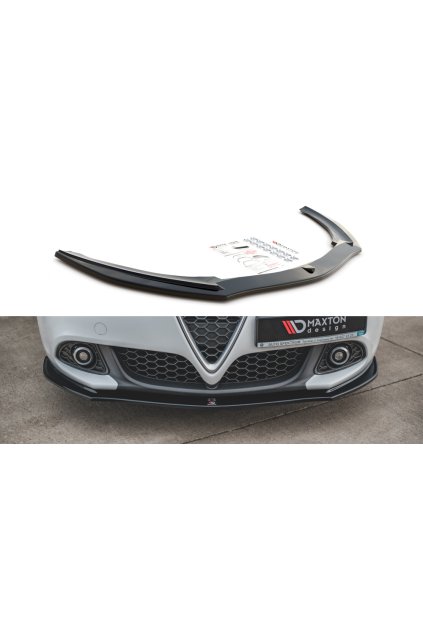 Maxton Design spoiler pod přední nárazník pro Alfa Romeo Giulietta Facelift, carbon-Look