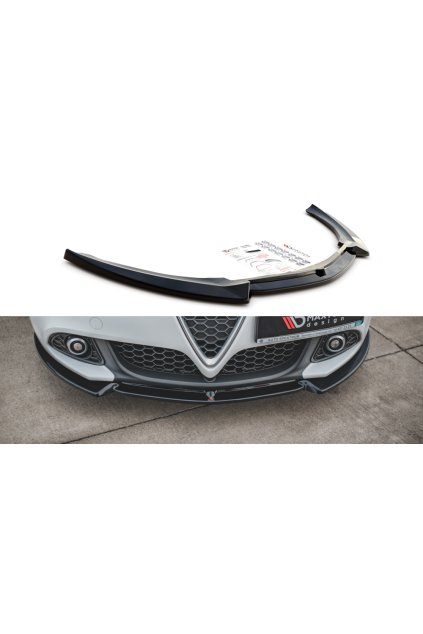 Maxton Design spoiler pod přední nárazník ver.2 pro Alfa Romeo Giulietta Facelift, carbon-Look