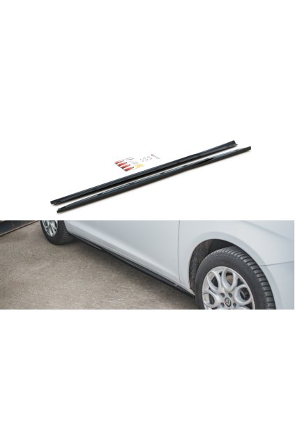 Maxton Design difuzory pod boční prahy pro Alfa Romeo Giulietta Facelift, černý lesklý plast ABS