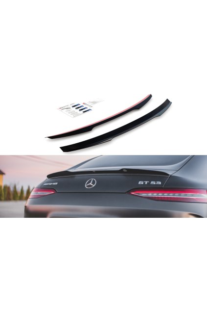 Maxton Design prodloužení spoileru pro Mercedes AMG GT 4 -Door Coupe GT 53, černý lesklý plast ABS