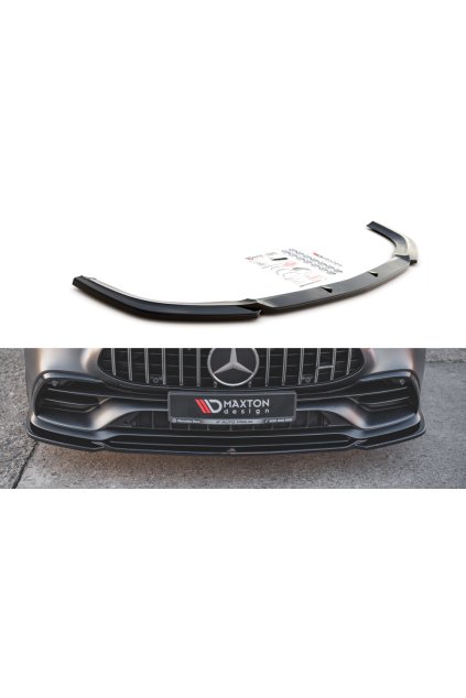 Maxton Design spoiler pod přední nárazník pro Mercedes AMG GT 4 -Door Coupe GT 53, černý lesklý plast ABS