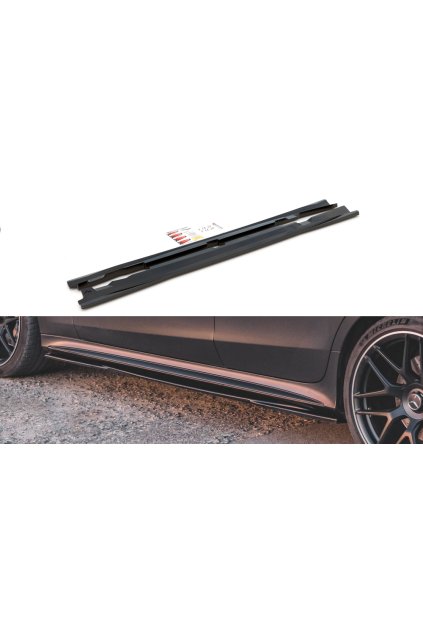 Maxton Design difuzory pod boční prahy pro Mercedes AMG GT 4 -Door Coupe GT 53, černý lesklý plast ABS