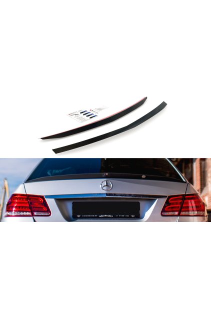 Maxton Design prodloužení spoileru pro Mercedes třída E W212 FL/Sedan/E63 AMG, carbon-Look