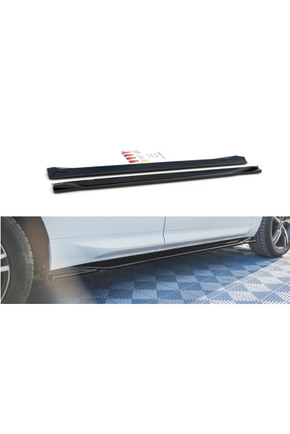 Maxton Design difuzory pod boční prahy pro Volvo XC60 Mk 2, carbon-Look