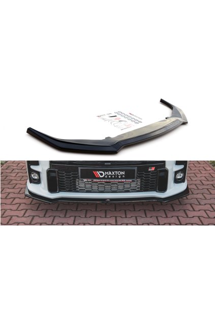 Maxton Design spoiler pod přední nárazník pro Toyota GR Yaris Mk3, černý lesklý plast ABS