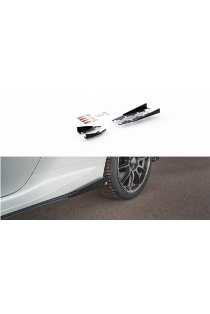 Maxton Design křidélka bočních difuzorů pro Toyota GR Yaris Mk3, černý lesklý plast ABS