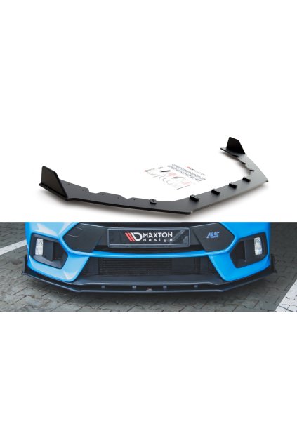 Maxton Design "Racing durability" spoiler pod přední nárazník ver.2 pro Ford Focus RS Mk3, plast ABS bez povrchové úpravy