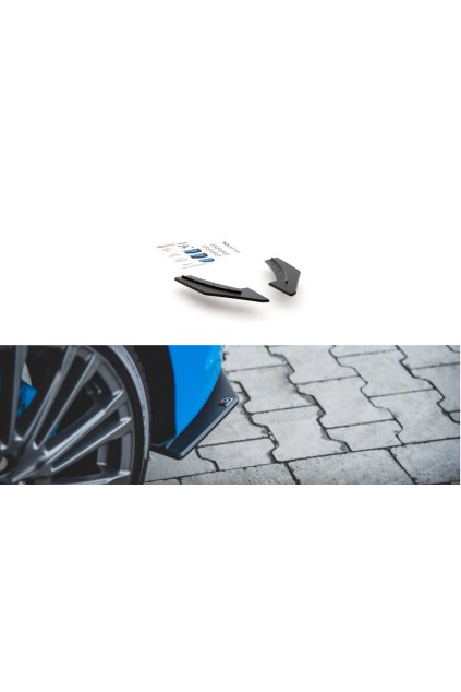 Maxton Design "Racing durability" boční difuzory pod zadní nárazník pro Ford Focus RS Mk3, plast ABS bez povrchové úpravy