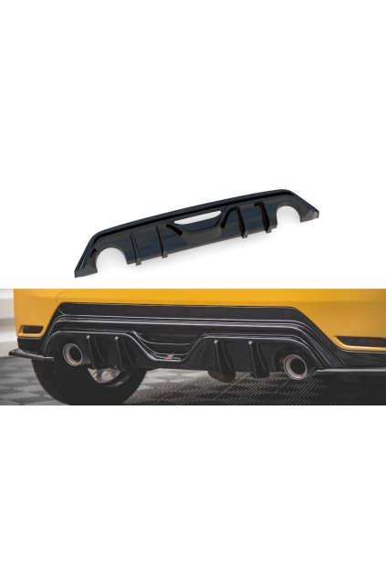 Maxton Design vložka zadního nárazníku pro Toyota GR Yaris Mk3, černý lesklý plast ABS