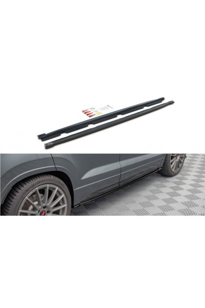 Maxton Design difuzory pod boční prahy pro Cupra Ateca, carbon-Look