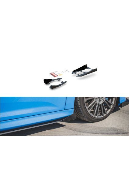 Maxton Design křidélka bočních difuzorů pro Ford Focus RS Mk3, černý lesklý plast ABS