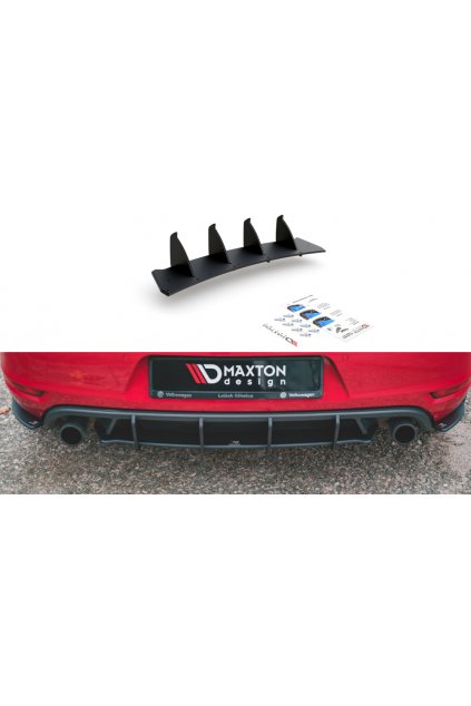 Maxton Design "Racing durability" zadní difuzor ver.2 pro Volkswagen Golf GTI Mk6, plast ABS bez povrchové úpravy