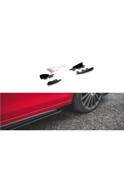 Maxton Design křidélka bočních difuzorů pro Volkswagen Golf GTI Mk6, černý lesklý plast ABS