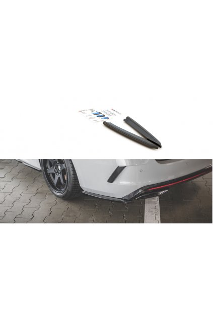 Maxton Design difuzory pod zadní nárazník ver.1 pro Škoda Octavia RS Mk4, černý lesklý plast ABS