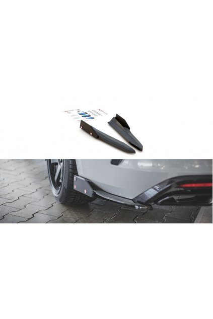 Maxton Design difuzory pod zadní nárazník s křidélky ver.2 pro Škoda Octavia RS Mk4, carbon-Look