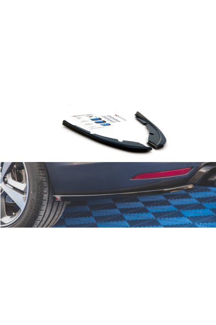 Maxton Design boční difuzory pod zadní nárazník ver.2 pro Peugeot 308 Mk2, carbon-Look