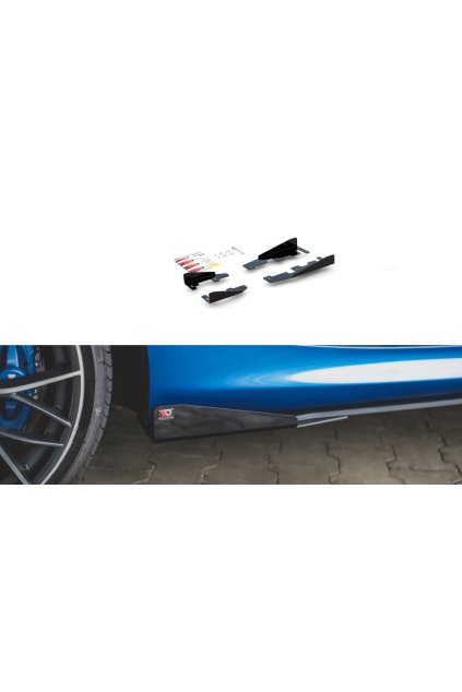 Maxton Design křidélka bočních difuzorů pro BMW řada 1 F20 M135I, černý lesklý plast ABS