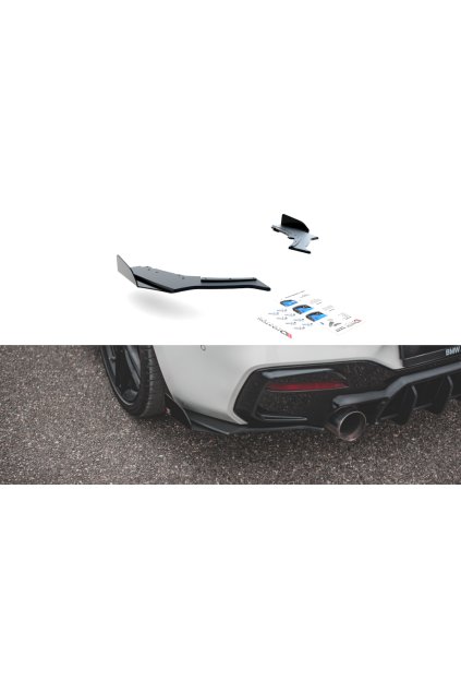 Maxton Design "Racing durability" boční difuzory pod zadní nárazník s křidélky ver.3 pro BMW řada 1 F20- F21 Facelift, plast ABS bez povrchové úpravy