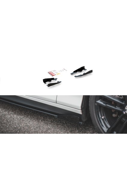 Maxton Design křidélka bočních difuzorů pro BMW řada 1 F20- F21 Facelift, černý lesklý plast ABS, M-Pack/M135i/M140i