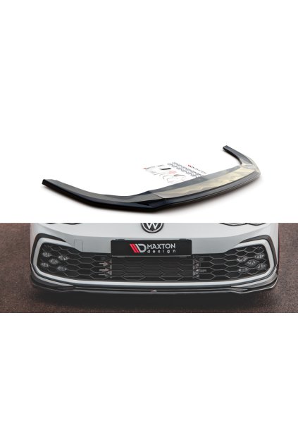 Maxton Design spoiler pod přední nárazník ver.4 pro Volkswagen Golf GTI Mk8, carbon-Look